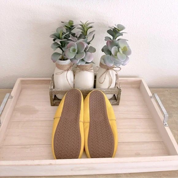 Mustard Plain Monkey Feet Moccasins - Picture 4 of 5